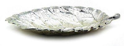 Decorative Silver Platter TWJ3492M, Leaf Fruit Server Tray. 7''