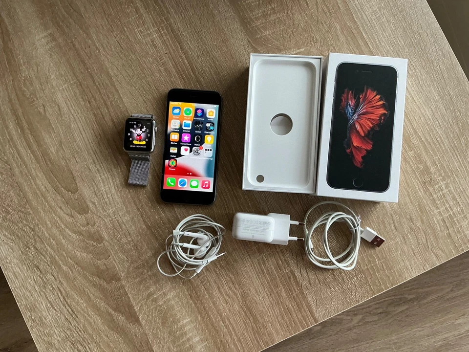 Apple Watch Series 0 - 1.Generation 42mm Edelstahl Milanese in OVP + iPhone 6s - Bild 4 von 4