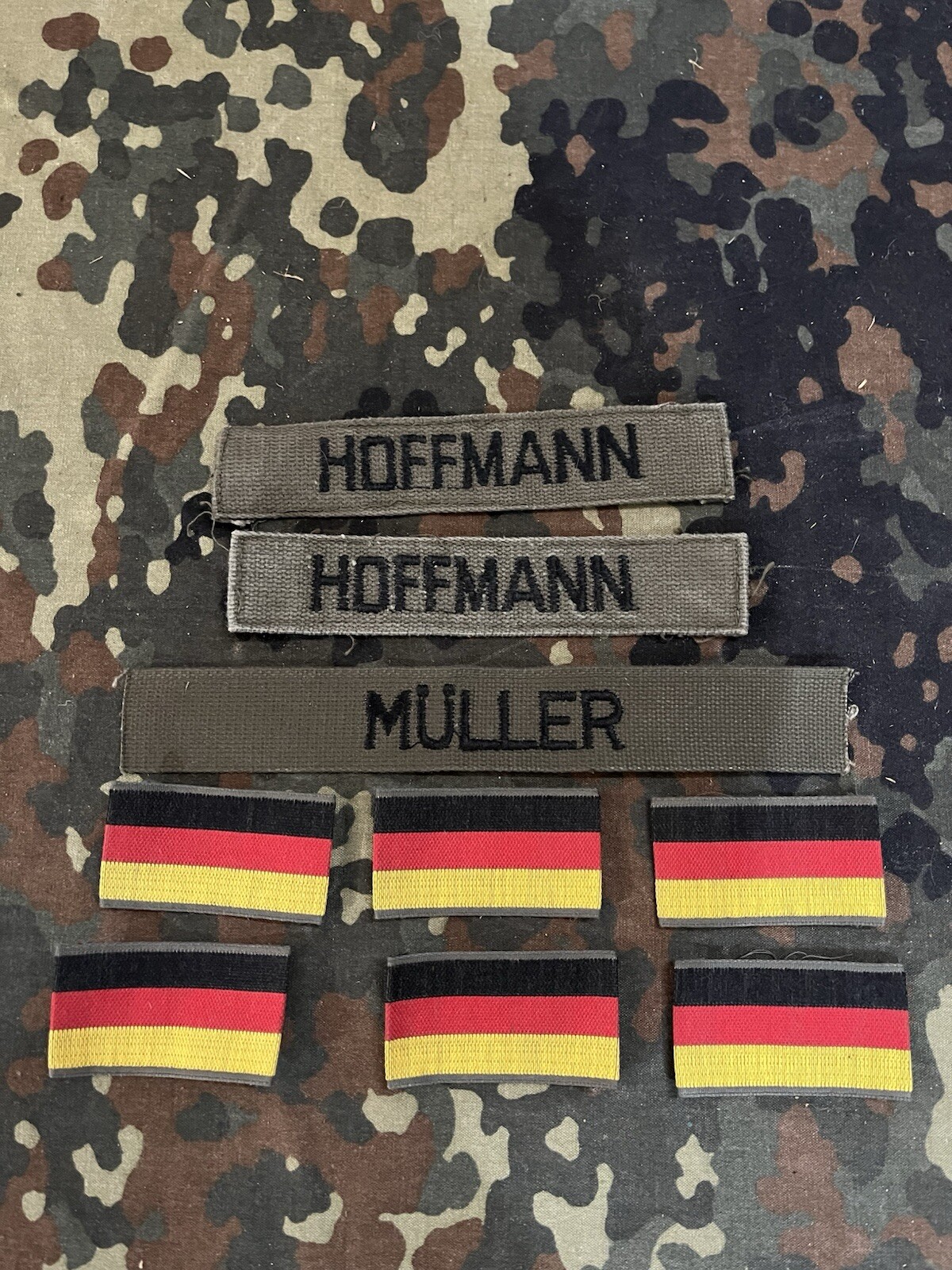 Original Post WW2 German Army Bundeswehr Shoulder Flag Patches Name Tags