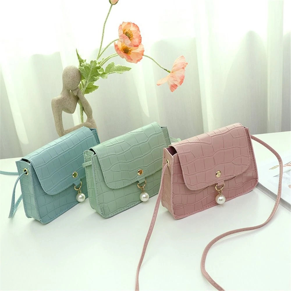 Female Small PU Leather Simple Messenger Bag Shoulder Bag Handbags Crossbody