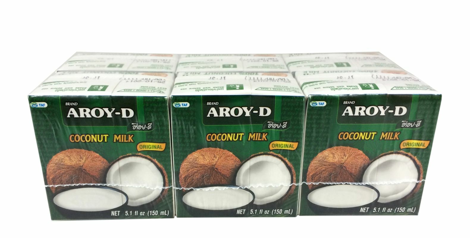 6er-Pack AROY-D Kokosmilch (6x 150ml) | Kokosnussmilch | Cocosmilch