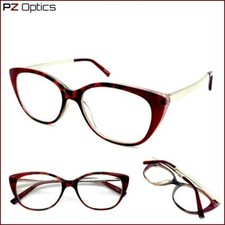 Classy Elegant Exotic RETRO Cat Eye READING GLASSES READERS RX Capable Frame