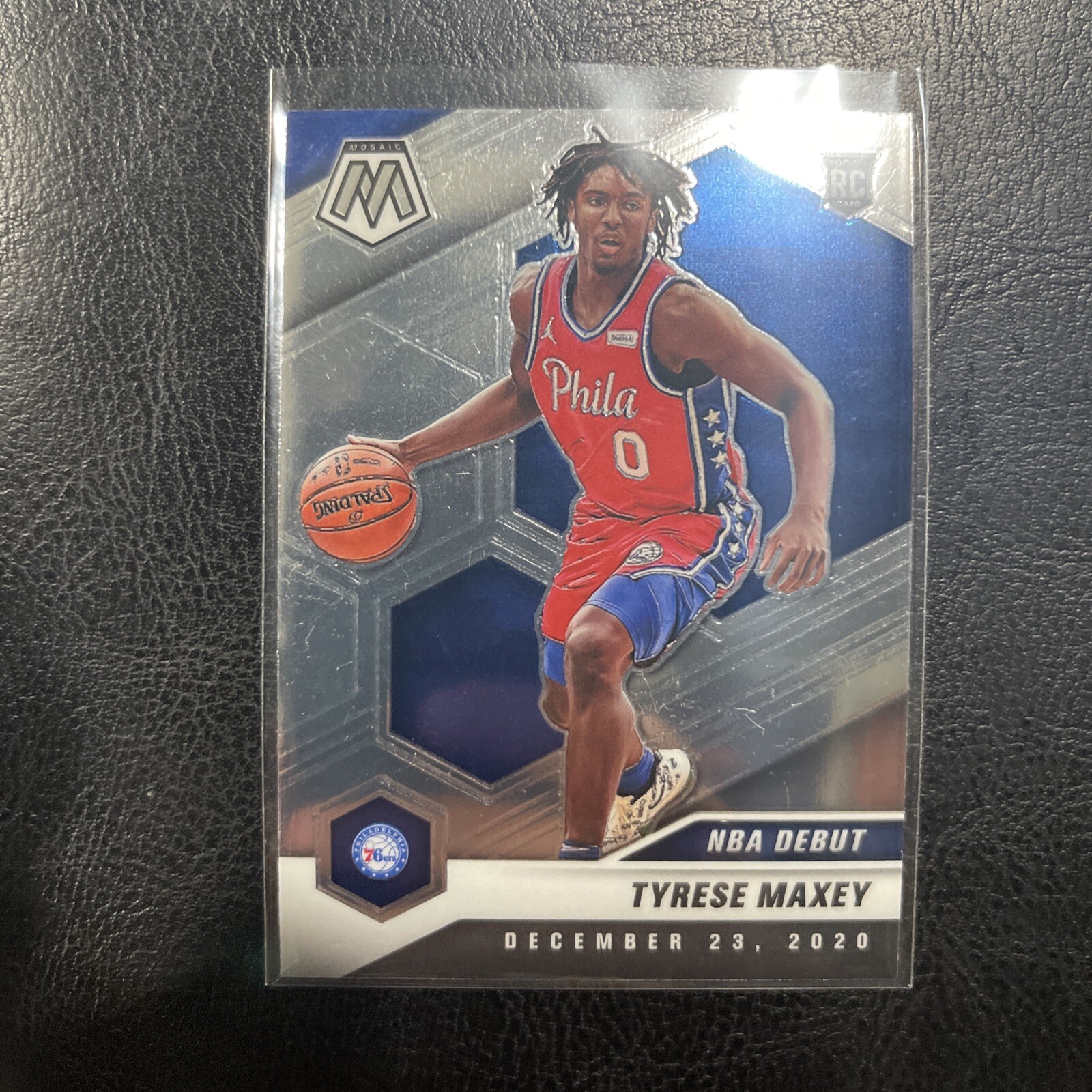 Tyrese Maxey 2020-21 Panini Mosaic #263 Silver Prizm Rookie Debut 76ers