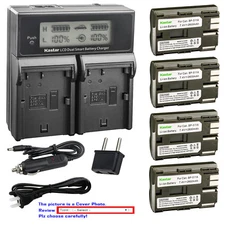 Kastar Battery LCD Dual Fast Charger for Canon BP-511 CB-5L & MV450 MV450i MV500