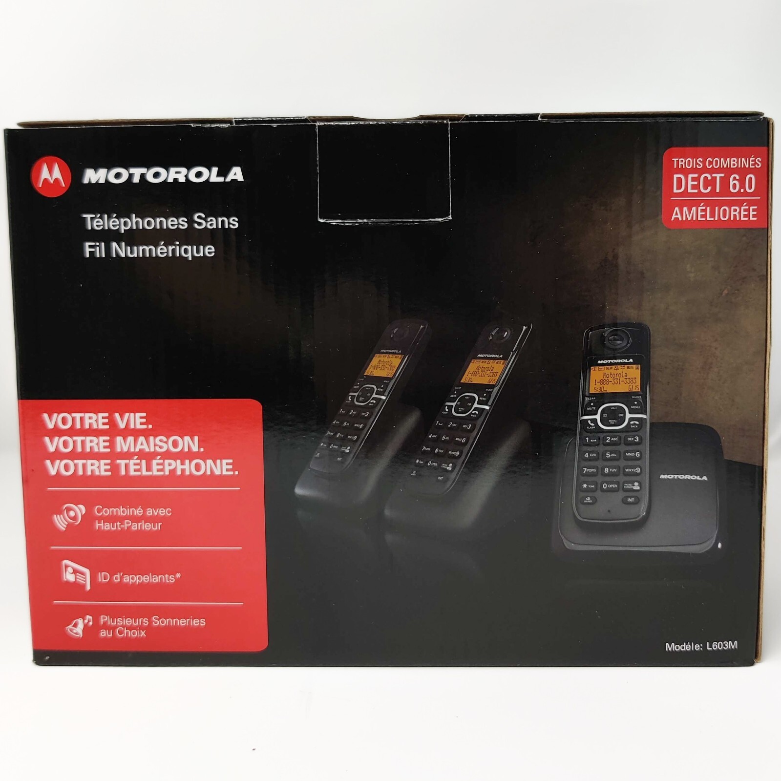 MOTOROLA VONAGE 3 HANDSET WHOLE HOUSE PHONE KIT VDV23CVR CORDLESS