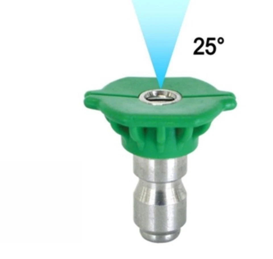 PWPUK Pressure Washer Jet Wash 11.6mm Quick Release Wash Nozzle 25° Sizes 025 -06