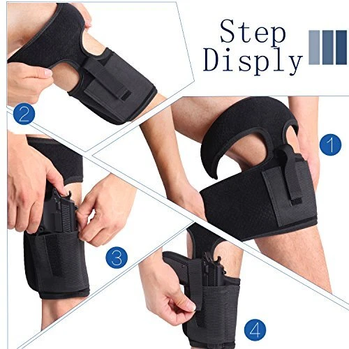 Tactical Ankle Holster for Concealed Carry Leg Pistols Gun Holster and Mag Pocuh - Image 4 of 4