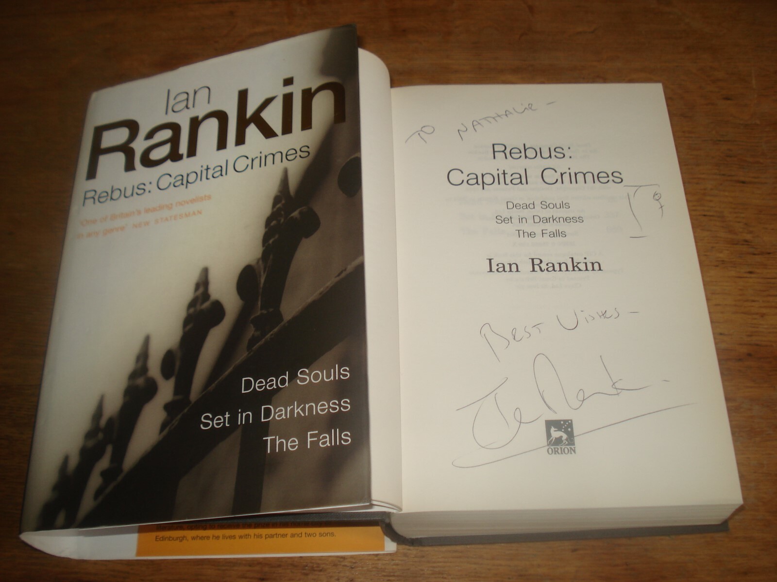 Rebus: Capital Crimes BY IAN RANKIN,SIGNED COPY,2004 HARDBACK