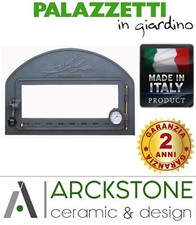 Palazzetti in Giardino Portina in Ghisa Vetro Ceramico per Forno Misura 55x36 cm