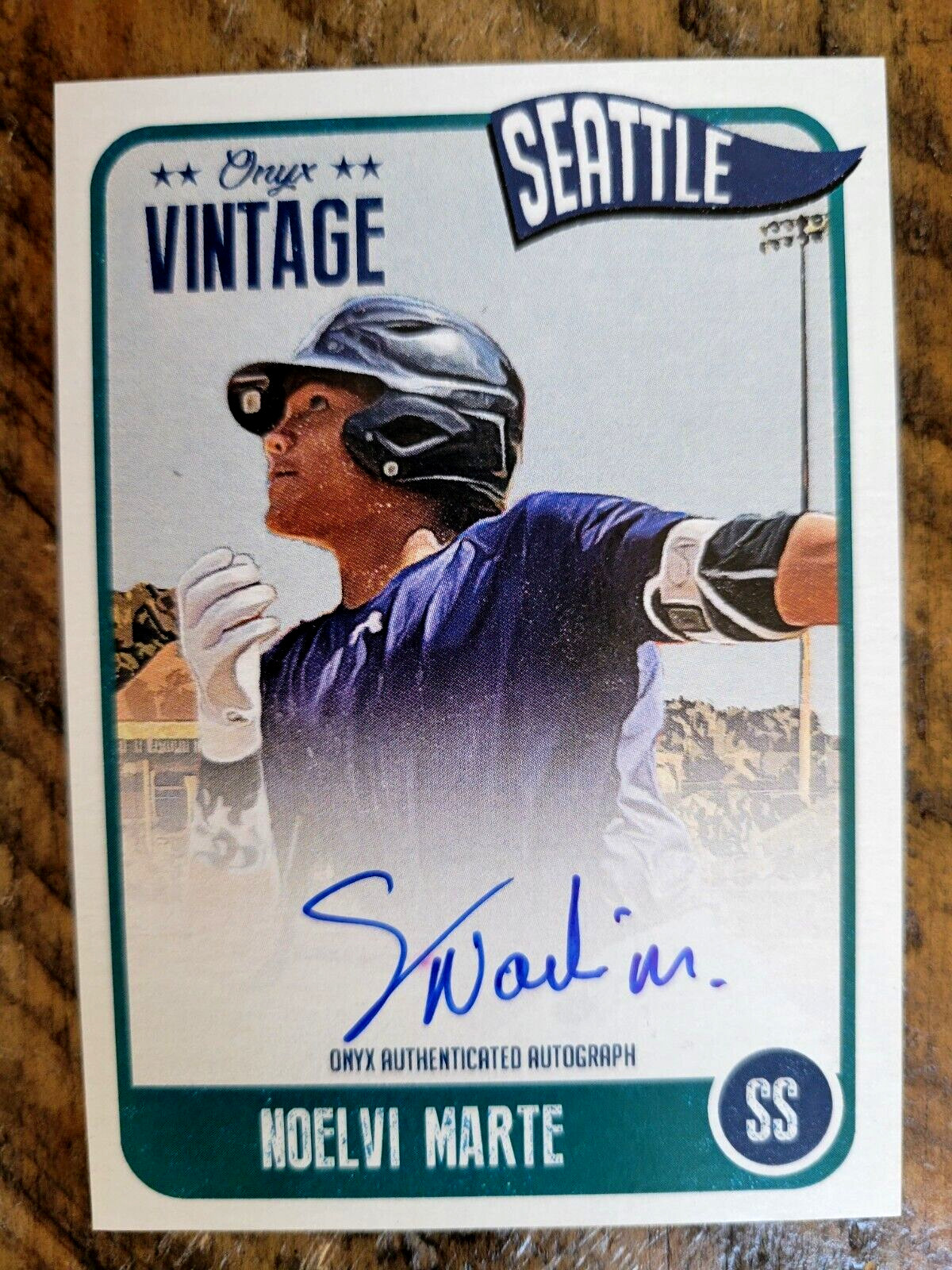 NOELVI MARTE 2020 Onyx Vintage #VANM Blue-Ink Autograph /200 PROS RC