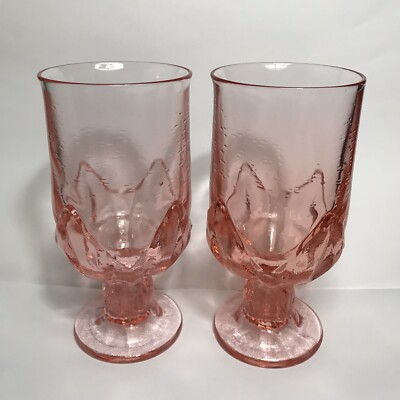 Pink Tiffin For Franciscan Cabaret Footed Ice Tea Tumbler Goblet