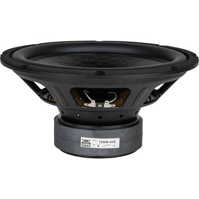 GRS 12SW-4HE 12'' Paper Cone Rubber Surround High Excursion Subwoofer 4 Ohm