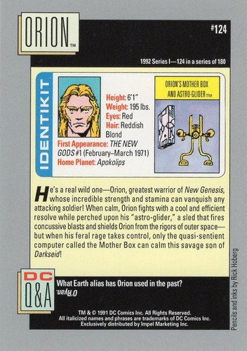 1991 DC Comics Impel Cosmic Cards Single Cards, You Pick, Finish your set! - Picture 247 of 351