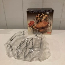 New! ROSTI Expandable Metal TRIVET Casserole Dish Holder Vintage