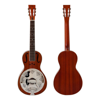 Aiersi Mahogany F Hole Parlor Resonator Guitar 