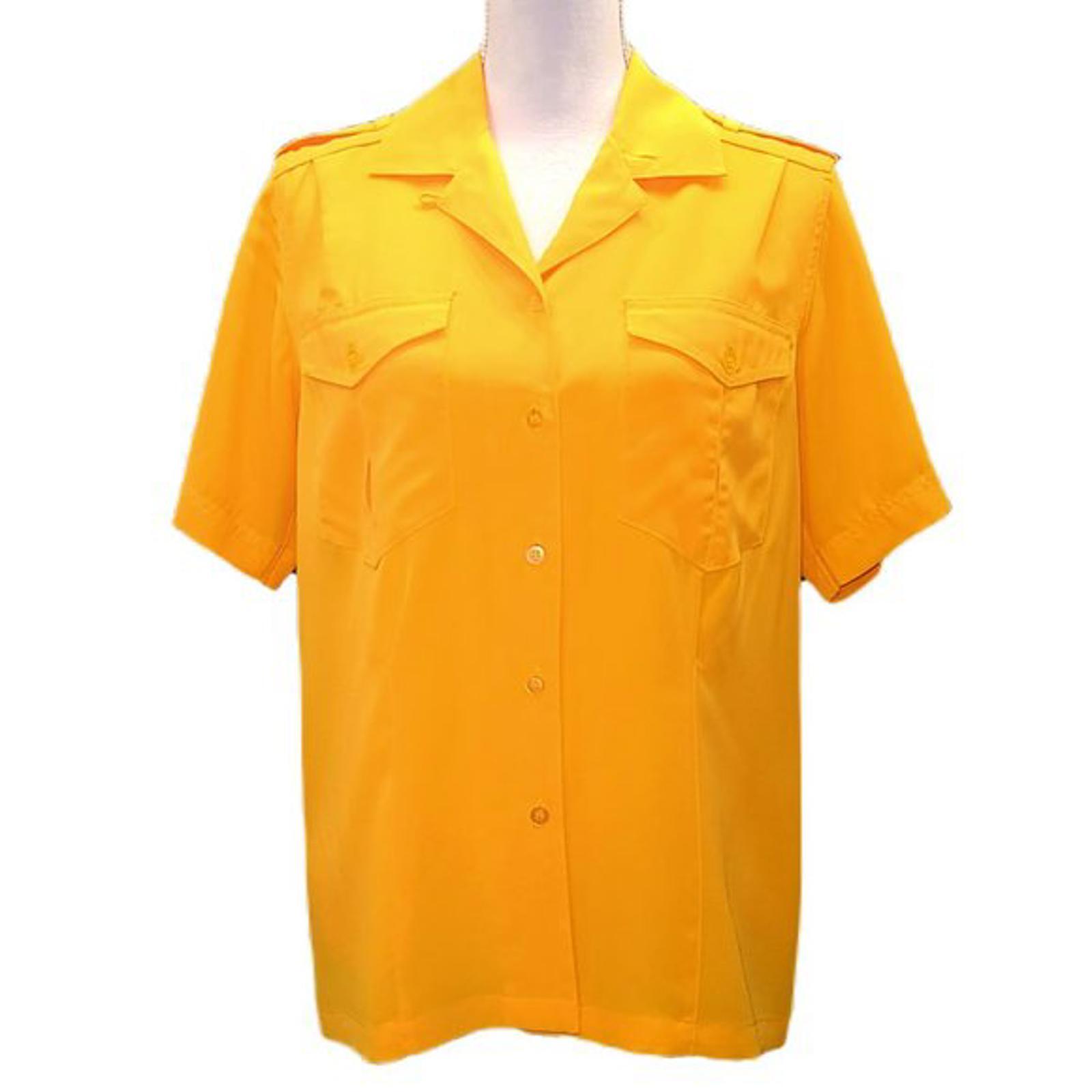 SAINT LAURENT Camicia blusa abito Yves St Clair vintage plissettato pilota nautico bottoni M 8