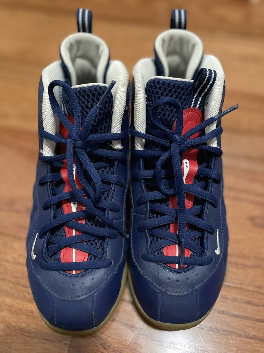 Nike Air Foamposite Pro USA sneakers in blue and red Nike Air Foamposite Pro USA Mens Sz 9.5 Crimson Red Navy  main image 3