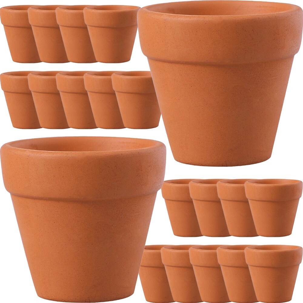 20 Pcs Terracotta Clay Pots Succulent Planter Small Home Decor Bowl