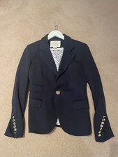 Sara Berman Blazer Navy Blue With Gold Buttons Size Xs