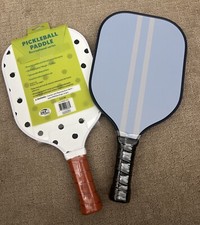 Pickle Ball Lot Of 2 Paddles 13 MM Black/White  Dark Blue/ Light Blue New