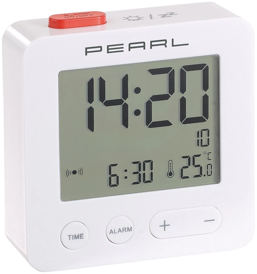 Reisewecker Digitaler Reise-Funk-Wecker mit Thermometer und beleuchtetem Disp... - Bild 4 von 4