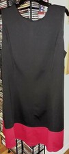 New Avenue Colorblock Black & Red Sleeveless Dress sz 18 Orig Cost $70 Free Ship