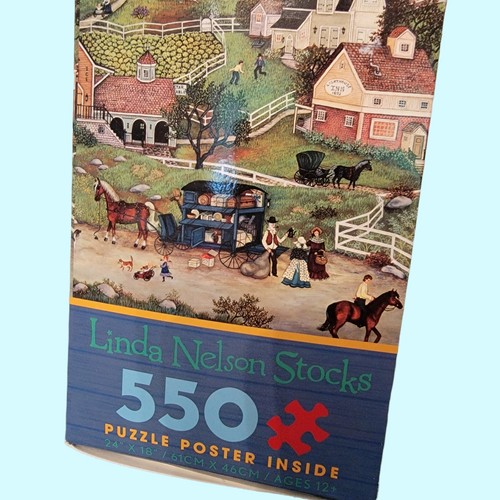 New Ceaco Linda Nelson Stocks Peddlers Cove Lighthouse 550 Puzzle and Poster - Picture 4 of 6