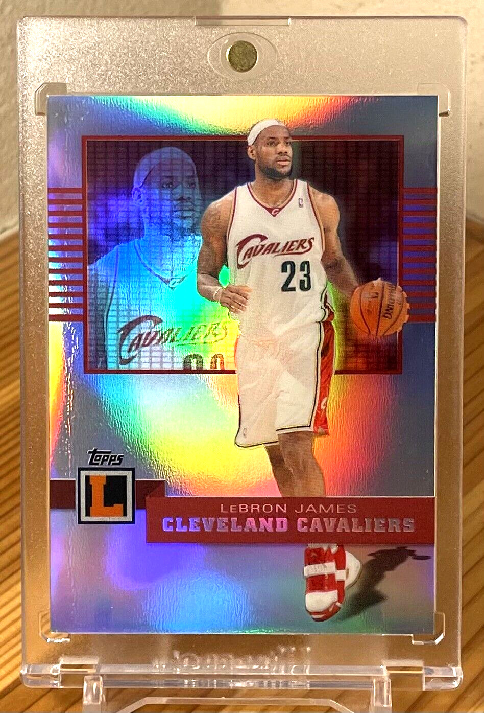 ( /99 ) Lebron James 2007-08 Topps Letterman #13 Refractor Cavs Lakers King