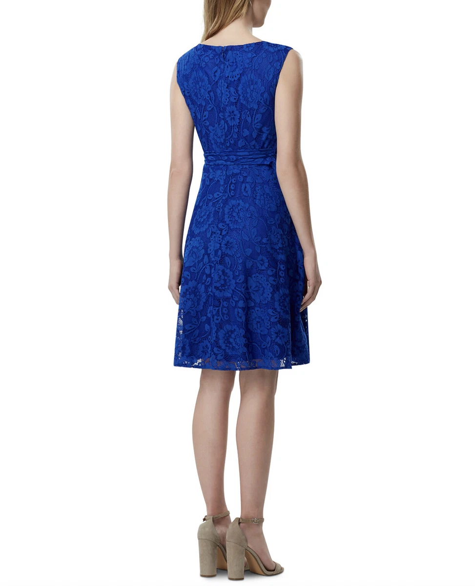 Tahari blue lace dress cheap