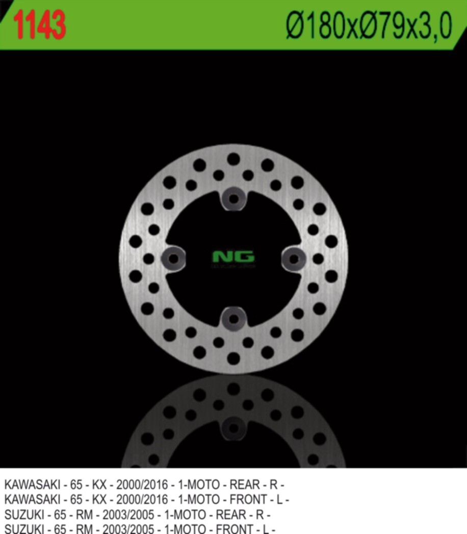 Disque de frein de motocross NG pour Kawasaki KX 65 sur terrain boueux