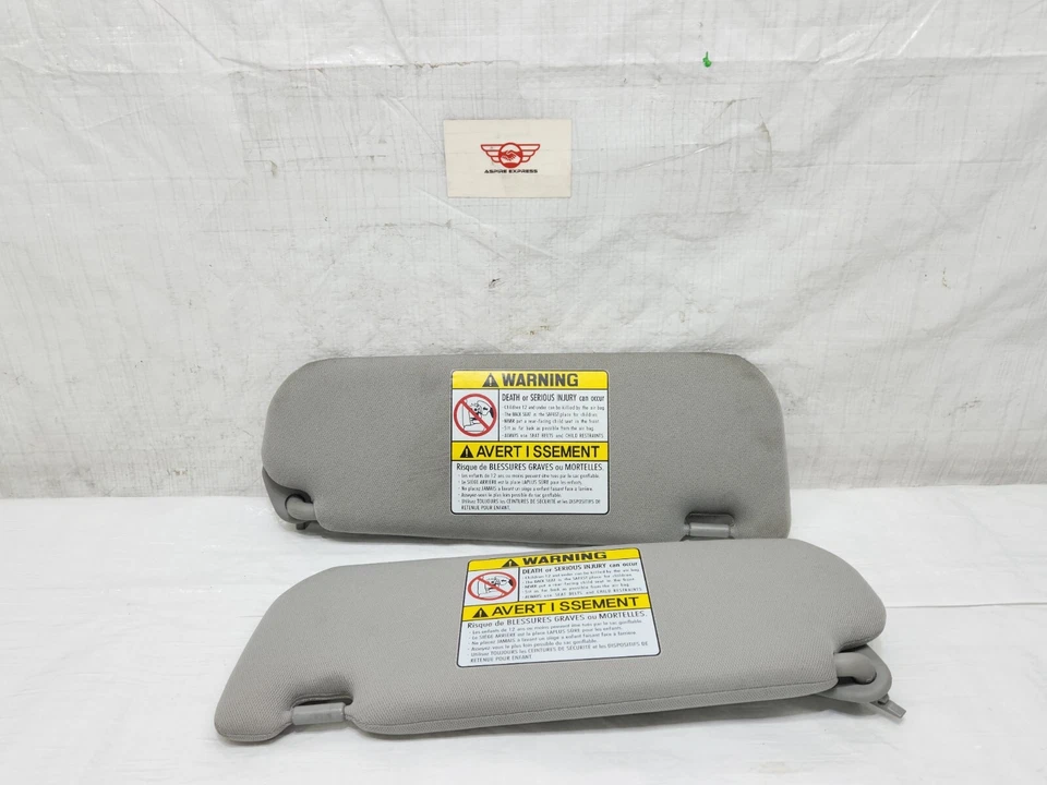 11 12 13 14 15 16 Kia Optima Sunvisor Sun Visor Left Right Set with Mirror Gray - Изображение 3 из 4