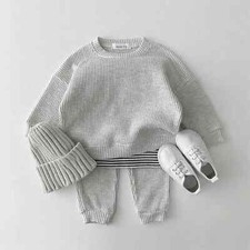 Baby Clothing Sets Cotton Kid Boy Girls Tracksuit Pullovers Tops Pants 2PCS Sets