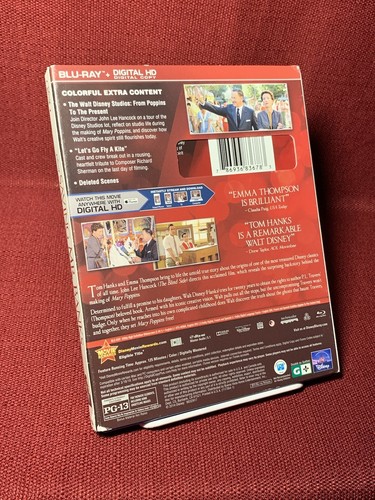 SAVING MR. BANKS Blu-Ray No Digital DISNEY 2014 W/ Slipcover SHIPS FREE - Foto 3 di 8