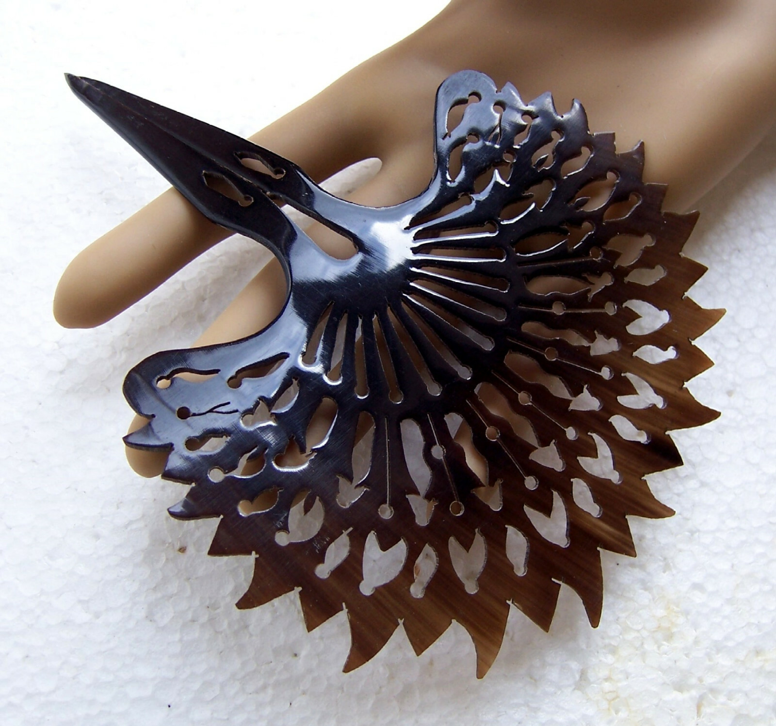 Attractive horn hair comb fan shape hair accessory eBay