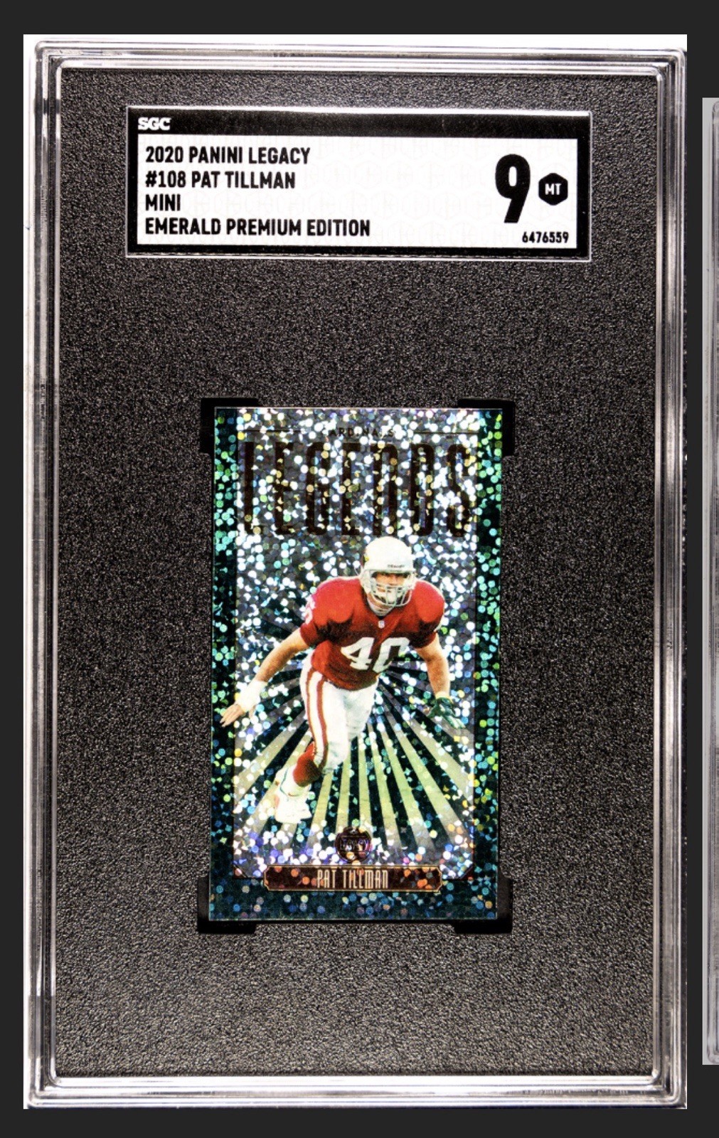 2020 Panini Legacy Legends #108 Pat Tillman Emerald Mini Rare SSP SGC 9 MINT
