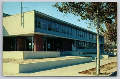 1958 Bakersfield California City Hall Postcard Mid-Century Modern Architecture