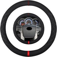 Suede Steering Wheel Cover For Toyota 4runner Tacoma Tundra 15.5-16 Inch