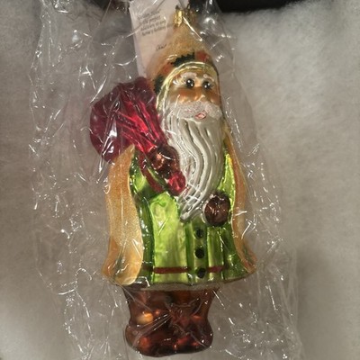 Christopher Radko Little Golden Hood Christmas Ornament 6.5  Santa Claus w/ Box