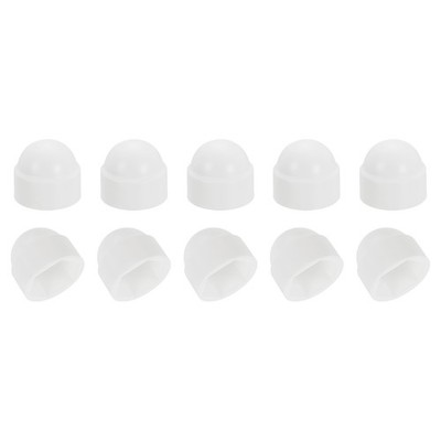 10Pcs Nut Protection Cap, M16x23x26mm Hexagonal Screw Protection Cap (White)
