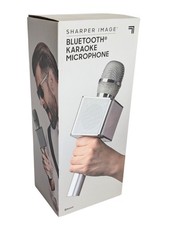 Sharper Image Bluetooth Karaoke Microphone Silver New