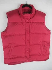 Cabela's L Northern Goose Down Feather Winter Puffer Vest Women Cranberry Pink