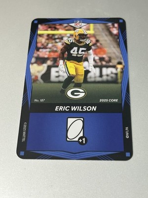 2025 Uno Elite Core Edition Blue ERIC WILSON #187 Green Pay Packers Football