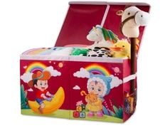 GRABBZEE Kids Toy Organizer and Storage Chest – Extra Large Foldable Toy Box