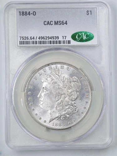 1884-O $1 Morgan Silver Dollar MS64 CACG CAC 496294939