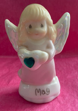 Vintage 2000 Precious Moments Angel with a May Birthstone Heart