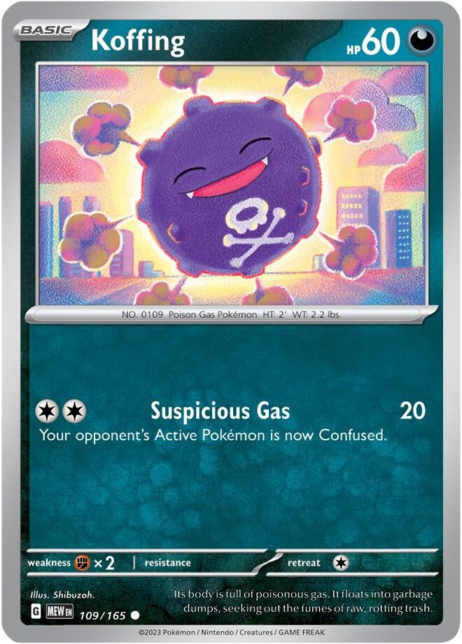 Pokémon - Koffing Normal - SV: Scarlet & Violet 151 109/165 - NM