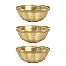 Antique Brasses Pentagrams Bowl For Tabletops Game And Decorative Display