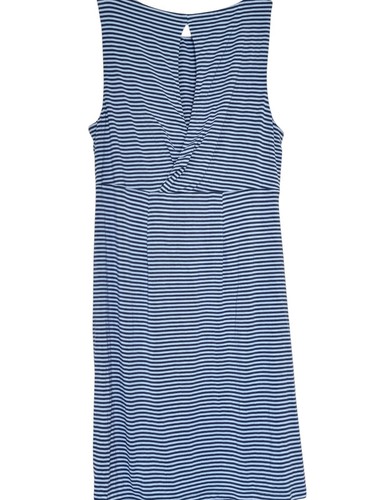 Tommy Bahama Cassia Dress Womens S Blue Striped Sheath Open Back Jersey Knit - Picture 4 of 8