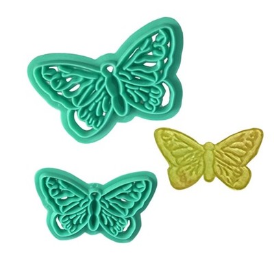 2 PCS Butterfly Shaped Biscuit Moulds Cookie Moulds Biscuit Stamps Baking Tools