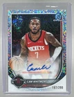 Cam Whitmore 2025 Bowman Chrome #BCA-CW Speckle Refractor Auto /299